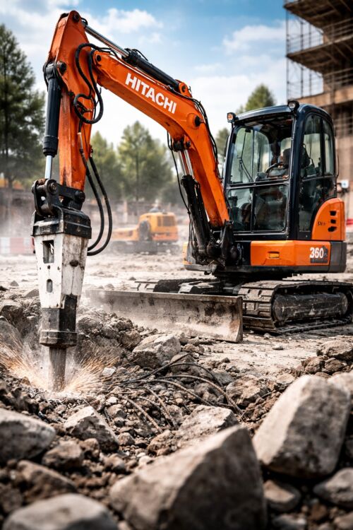 Młot do koparki Hitachi ZX 50 U